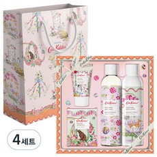 Cath Kidston 玫瑰麝香沐浴禮盒組 沐浴露 200ml+身體乳液 200ml+身體磨砂膏 30ml+香皂 80g, 4組