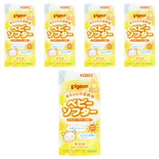 pigeon 貝親 嬰兒柔軟精 補充包, 500ml, 5包
