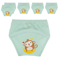 아가짱 유아용 프랜들리 배변훈련팬티, 하늘색(원숭이), 6개