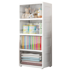 AOTTO 創意傢俱 透明可視翻蓋收納櫃 AC-081W, 透明款, 4層