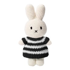 just dutch MIFFY手工編織玩偶 130 x 65 x 240mm, 24cm, MIFFY黑色條紋洋裝, 1個