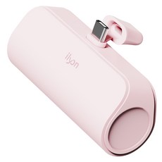 일리온 파스텔 도킹형 휴대용 미니 보조배터리 5000mAh C타입, 핑크, NAT-DB10WCP