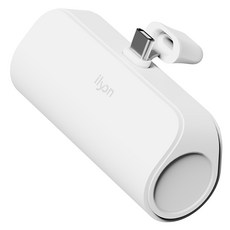 일리온 파스텔 도킹형 휴대용 미니 보조배터리 5000mAh C타입, 화이트, NAT-DB10WCP