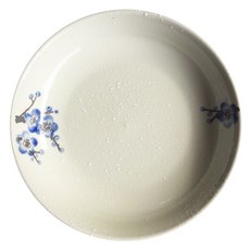 新食器 蘭梅花香手繪深盤, 白色藍花, 1個