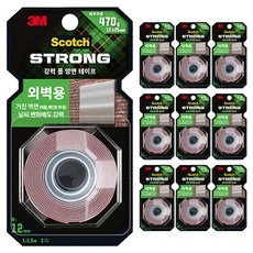 3M Scotch 外牆用泡棉雙面膠帶 12mm x 1.5m, 10個