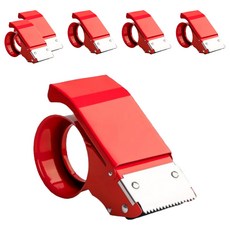 다온셀렉트 역회전 방지 고급형 박스 포장 테이프 커터기 레드, 6개