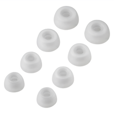 audio-technica 鐵三角 交換用耳塞 替換耳塞 原廠保固 M號 6個, ER-TW1, 透明白, 1組