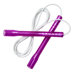 JFROPE Twinkle 高速跳繩, 紫色 + 白色繩, 1個