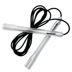 JFROPE Twinkle 高速跳繩, 白色 + 黑色繩, 1個