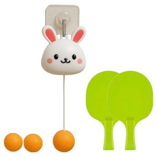 Mashatu單人室內乒乓球練習球拍 2入+球 3入+引線組 兔子, 1套, 混色