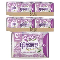 歐拉公主 超透氣甲殼素抑菌衛生棉 涼感夜用型 28cm, 8片, 8包