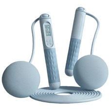 德利生活 負重無繩跳繩 矽膠+ABS材質 液晶中文大螢幕高畫質背光 智慧計數設計, 藍色, 1組