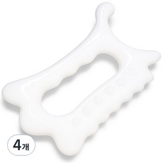 리빙망고 바디 얼굴 괄사 마사자기, 화이트, 4개