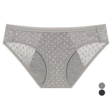 solb 棉質彈性愛心印花生生理褲 SPTC367B, 灰色(單品)