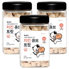 뽀시래기 고양이 큐브 트릿 동결건조, 치킨, 120g, 3개