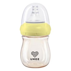 UMEE PPSU奶瓶 獨特4點通氣系統 流線型設計 不含雙酚A, 暖暖黃, 160ml, 1個