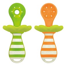 EDISON mama 寶寶的第一個餐具組, 1組, Orange, Green