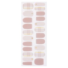 Bellancy 美甲貼 22片1包 優質凝膠 不須照燈光療, No.08 Ash Brown Tartan, 1組