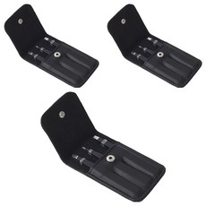 Beauty Mama高級專業鑷子 3種組, 黑色, 3套