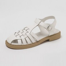 CHAAKAN SHOES 女款Romain綁帶漁夫涼鞋 SDLTR2h1018, 245, 象牙白