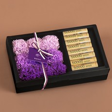 春雨林花零用錢樂透盒康乃馨+購物袋+留言卡, 紫色的