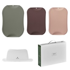 doble 不易留刀痕砧板 鮭魚粉小 + 酒紅色小 + 卡其色中 + ABS立架組合, 砧板 小 + 小 + 中 + ABS立架, 1套