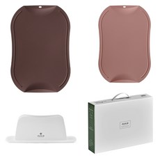 doble 不易留刀痕砧板組, 砧板 乾燥玫瑰 中 + 砧板 酒紅色 大 + ABS 立架, 1套