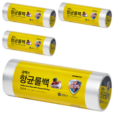 코멕스 항균 비닐롤백 미니 170 x 250 mm, 미니(XS), 200개입, 4개