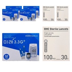 오상헬스케어 미래 3.3플러스 혈당시험지 50매 2p + 채혈침 100p, 3세트