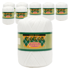 쎄비 실크 인견사 뜨개실 90g, 801 흰색, 8개