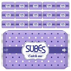 슈베스 캐치미 슬림 생리대, 오버나이트 이상, 6개입, 16개