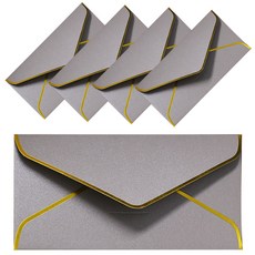 高級信紙零用錢信封, 深灰色, 5個