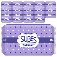 SUBES Catch me系列瞬吸薄蝶翼型衛生棉, 超長夜用型(41cm), 6片, 20包