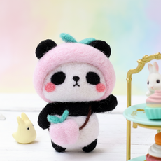 아트조이 DIY 양모펠트 키트, 1세트, 복숭아판다