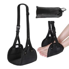 코멧 풋레스트 여행용 발해먹 발받침 + 파우치 세트, 블랙, 1세트