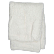 air kaol 淺野 吸水長毛巾, 100%有機棉, 雪花白, 1個