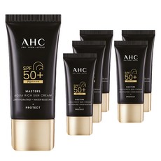 AHC 마스터즈 아쿠아 리치 선크림 SPF50+ PA++++, 30ml, 6개
