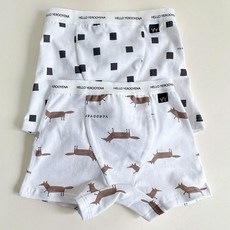 예루예나 남아용 예루예나 캐릭터 드로즈 사각 팬티 2종 세트