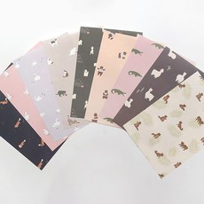 핑크풋 헤이패드 편지지 + 편지봉투 8종 x 7p, 랜덤 발송, 1개