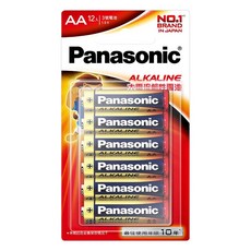 Panasonic 台灣公司貨 大電流鹼性電池 3號, 12顆, 1組
