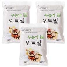바른곡물 국내산 무농약 오트밀, 800g, 3개
