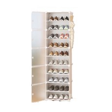 京太陽 1列10層側開組合鞋櫃 44 x 31 x 158cm 白色磨砂款, 10層