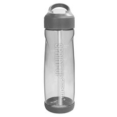 Green Bell 綠貝 Tritan極速運動水壺 700ml 容量 彈跳吸管 安全密封 SGS檢驗合格 不含雙酚A, 灰色, 1個