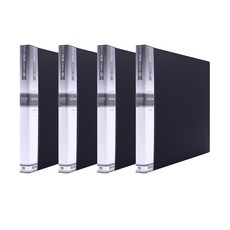 希望 高級型透明文件夾 20頁, 黑色, 4個