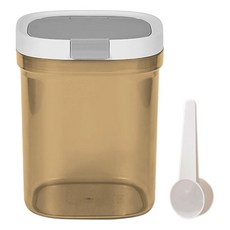 奶粉分裝盒 密封奶粉罐 附帶量勺, 茶色, 1個