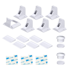 Love for Baby 磁性安全鎖 6p + 鑰匙 2p 套裝, 單色, 1組