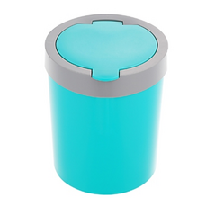 KEYWAY 聯府 X5掀蓋垃圾桶 CX-5, 掀蓋式 藍色 + 灰色