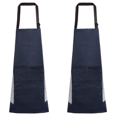 씨오브비 길이조절 물닦이 생활방수 럭셔리 앞치마, 에쉬블랙, 2개