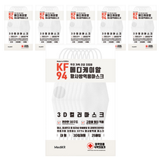 메디케이알 데일리스타일헬스황사방역마스크 성인용 KF94, 25개입, 6개, 화이트