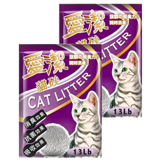 愛潔 貓砂 小球砂 強力凝結 有效除臭 專為室內貓設計, 13lb, 2包